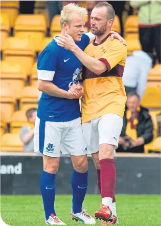  ??  ?? Steven Naismith and James McFadden after a pre-season friendly between Everton and Motherwell in July, 2012