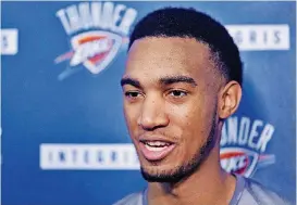  ?? [PHOTO BY CHRIS LANDSBERGE­R, THE OKLAHOMAN] ?? Thunder guard Terrance Ferguson is expected to play for Oklahoma City’s NBA Summer League team next month in Las Vegas.