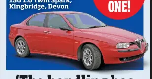  ?? ?? MIKE EAST 2001 Alfa 156 1.6 Twin Spark, Kingbridge, Devon