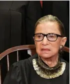  ?? AFP ?? La jueza Ruth Bader Ginsburg en noviembre del 2018. Murió a los 87 años.