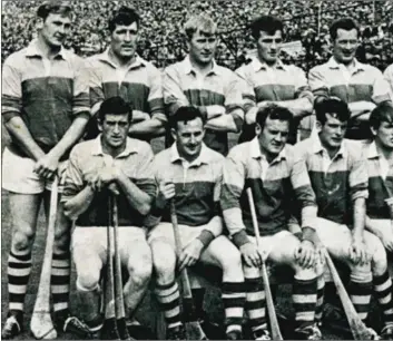  ??  ?? The All-Ireland winning Wexford Senior hurlers of 1968. Back (from left): Dan Quigley (capt.), Eddie Kelly, W Dave Bernie. Front (from left): Pat Nolan, Seamus ‘Shanks’ Whelan, Paul Lynch, Christy Jacob, Vinnie Stapl