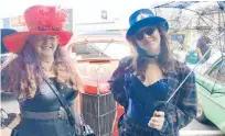  ?? Photo / Alison Smith ?? If steampunk is a modern twist on the Victorian era, what's the equivalent modern twist on Fifties Fashion? Lady Rae-mae Crawford and Kate Donnelly steampunk it up at Repco Beach Hop 21.