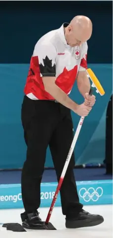  ?? STEVE RUSSELL/TORONTO STAR ?? Canadian skip Kevin Koe lost both of his games in the medal round, falling to the U.S. in the semifinals and to Switzerlan­d in the bronze-medal game.