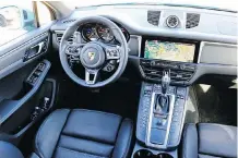  ??  ?? Quality materials abound in the 2019 Porsche Macan’s interior.