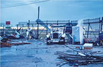  ??  ?? Damage is seen in the aftermath of Hurricane Harvey in Katy,Texas. — AFP photo