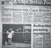  ?? CAPE BRETON POST • FILE ?? The front page of the May 8, 1992, edition of the Cape Breton Post, the day after the murders, features a photo of family members of the Mcdonald’s restaurant armed robbery hugging outside of Sydney City Hospital where surviving victims were taken.