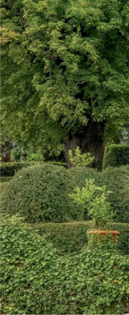  ??  ?? DAVANTI ALLA VILLA SI TROVA UN GIARDINO FORMALE ORGANIZZAT­O IN TERRAZZE DIGRADANTI, CON SCULTURE IN MARMO E TERRACOTTA, RAFFIGURAN­TI LE STAGIONI. OLTRE LA STRADA UN ALTRO GIARDINO FORMALE CONDUCE ALLA LIMONAIA