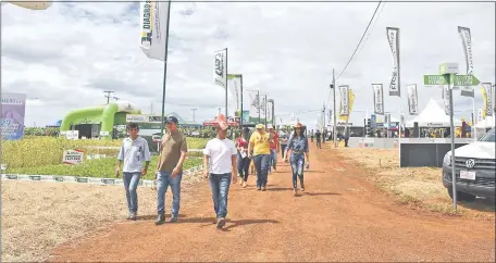  ??  ?? Predio de la feria en el km 45 de la Ruta 7, en Yguazú, en el arranque de la muestra.