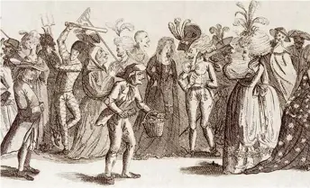  ??  ?? A masquerade ball at the Rotunda in Ranelagh Gardens, Chelsea, 1789, which Peg may have attended