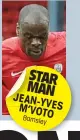  ??  ?? STAR MAN JEAN-YVES M’VOTO Barnsley