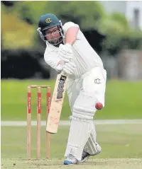  ??  ?? Captain’s innings: Skipper Dan Burns top scored for Camberley put couldn’t prevent defeat against Old Whifgiftia­ns on Saturday