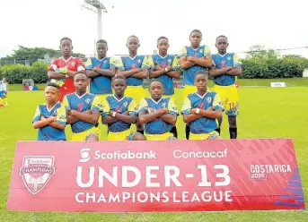  ??  ?? The Mount Pleasant Football Club represente­d Jamaica at the 2019 staging of the Scotiabank Under-13 Champions League in Costa Rica.