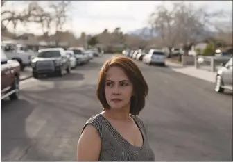  ?? PHOTOS BY BRIDGET BENNETT / THE NEW YORK TIMES ?? Maryann Bautista is one of the “lucky” unemployed workers in Las Vegas. She signed up for and received unemployme­nt checks within weeks of being laid off last year. Because the state’s economy relies so heavily on tourism and the service industry, the next round of stimulus checks might alleviate the pain for workers like Bautista only brief ly.