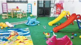  ??  ?? The nursery provides 16 qualified babysitter­s to look after the children to ensure proper living conditions for kids.