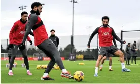 ?? ?? Mohamed Salah (right) could return to the Liverpool squad for the trip to Brentford. Photograph: Andrew Powell/Liverpool FC/Getty Images