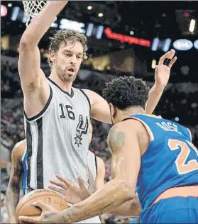  ?? FOTO: EFE ?? Pau facilitará las maniobras de los Spurs para poder reforzar su plantilla