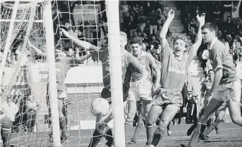  ??  ?? The goal that at Chesterfie­ld that sealed Posh’s promotion from the Fourth Division in 1991