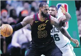  ?? CHARLES KRUPA/THE ASSOCIATED PRESS/FILES ?? LeBron James has bounced the Celtics from the playoffs four times in the past seven years and carries a six-game post-season winning streak at Boston into this year’s Eastern Conference finals.