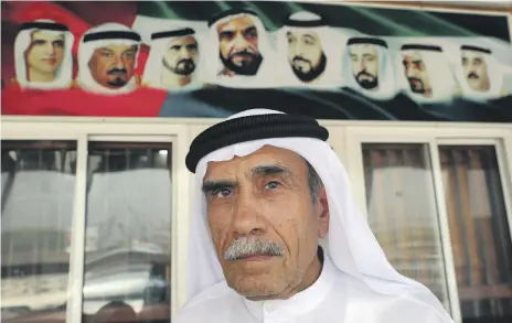  ??  ?? Ismail Al Zamani, above, joined a group of senior citizens, left, in Sharjah yesterday to reflect on and commemorat­e the 50th anniversar­y of the initial talks that led to the formation of the UAE Chris Whiteoak / The National