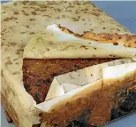  ??  ?? A paper label helped preserve the century-old fruitcake in Antarctica.