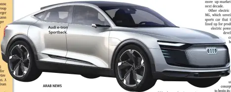  ??  ?? Audi e-tron Sportback.