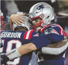  ?? STAFF PHOTO BY CHRISTOPHE­R EVANS ?? CHIEF CONCERN: The Patriots will need Tom Brady to continue to click with Josh Gordon and the rest of the offense Sunday when they host unbeaten Kansas City.