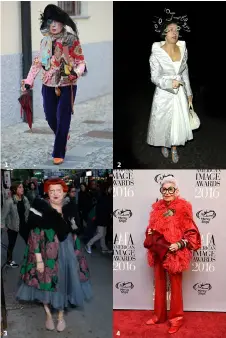  ??  ?? 1 3 1.
Anna Piaggi. 2. 2 4
Isabella Blow. 3.
Lynn Yaeger. 4.
Iris Apfel.