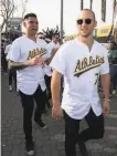  ?? D. Ross Cameron / Special to The Chronicle 2019 ?? The A’s called up pitcher James Kaprielian (right), a key part of the 2017 Sonny Gray trade with the Yankees.