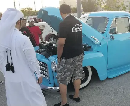  ??  ?? This customized 1953 GMC attracted plenty of attention at the recent auto show in Doha, Qatar.