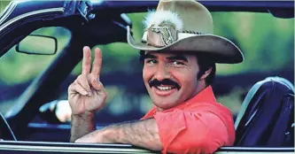  ?? UNIVERSAL PICTURES ?? Burt Reynolds stars in “Smokey and the Bandit,” which has been receiving 40th anniversar­y screenings.