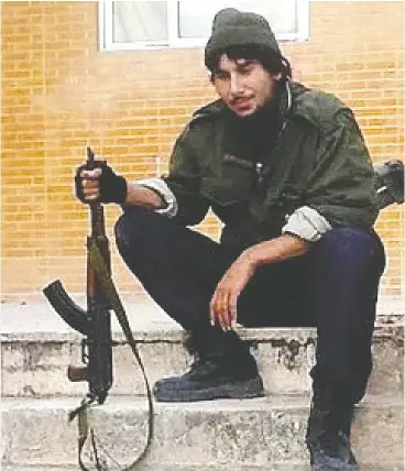  ?? ?? Safwan Al-kanadi, identified as Sami Elabi from Montreal, left Canada to fight in Syria.
His whereabout­s are unknown, but he is reported to be held captive.