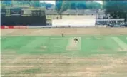  ?? PTI ?? A view of the ground showing the condition of the pitch and outfield in Chelmsford, venue of India's practice match against Essex.