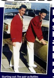  ??  ?? Starting out: The pair as Butlins Redcoats at Margate in 1966