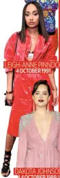  ??  ?? LEIGH-ANNE PINNOCK 4 OCTOBER 1991