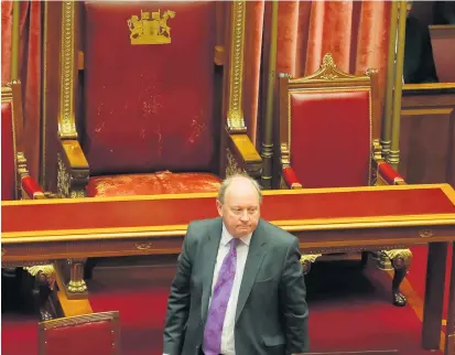  ?? KEVIN SCOTT ?? TUV leader Jim Allister in the Northern Ireland Assembly