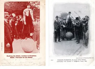  ?? ?? ABOVE LEFT: A postcard stamped and posted in August 1903, showing Florence on the globe. ABOVE RIGHT: Another, unposted card of Florence.