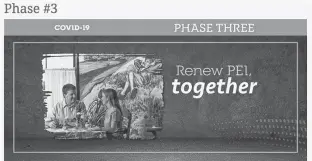  ?? P.E.I. Government image ?? Beginning June 1, P.E.I. entered Phase 3 of the Renew P.E.I. Together plan. However, the question remains: what is meant by “renew” and who is meant by “together”?