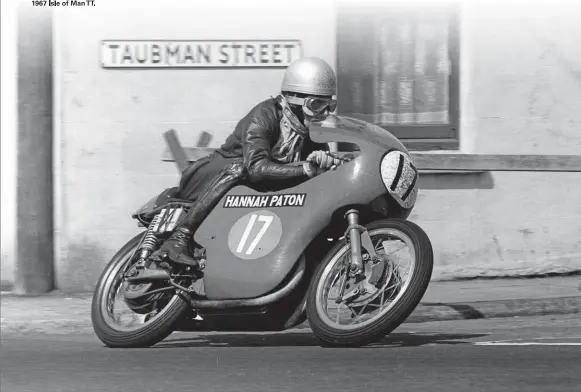  ??  ?? Out of Ramsey on the Hannah Paton 250cc machine at the