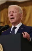  ?? GETTY IMAGES ?? SANCTIONS: President Biden declares new sanctions against Russia Thursday, plus sanctions against 32 companies and individual­s aimed at choking off lending to the Russian government in response to the 2020 hacking operation that breached U.S. government agencies and companies.