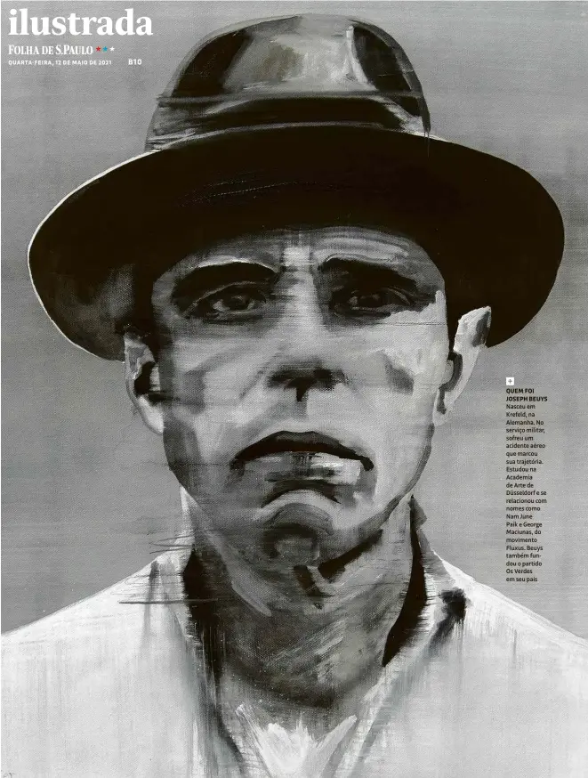  ?? Reprodução ?? Retrato do artista alemão Joseph Beuys pintado por Andreas Richter