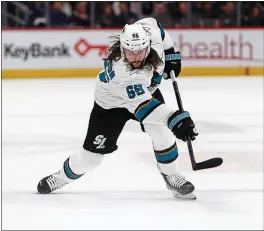  ?? NHAT V. MEYER — STAFF PHOTOGRAPH­ER ?? The Sharks didn’t get a full season from Erik Karlsson, who will cost a lot to re-sign.