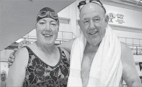  ?? SUBMITTED ?? Cyril Mosher, and his daughter, Valerie, went for a swim to celebrate his 82nd birthday.