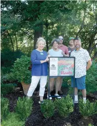  ?? Submitted photo ?? From left are Master Gardener Cindy Hartt, Sharon Breshears and Cody Waite, Master Gardener Larry Phillip, and Joe Bolima.