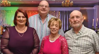  ??  ?? Lisa and Eugene Cummins with Breda and Ken Brady at the Dominican Church Dinner Dance