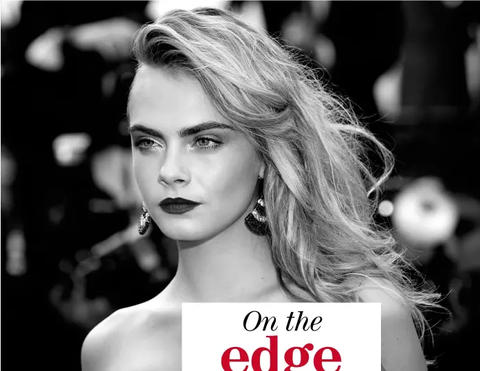  ??  ?? ABOVE: Cara Delevingne arrives for a film screening at Cannes Film Festival in 2014