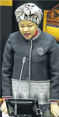  ?? Picture: Esa Alexander ?? ’A DIFFICULT PLACE’ National Assembly Speaker Baleka Mbete.