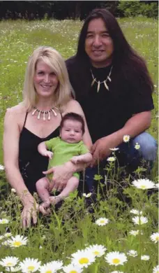  ?? FACEBOOK ?? Artist Moses Beaver, with former partner Melanie Huddart-Amik and their son Kiiwetin, who is now 6. Beaver died in a Thunder Bay jail this week.