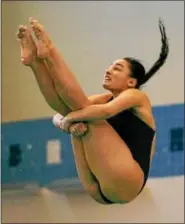  ?? BOB RAINES--DIGITAL FIRST MEDIA ?? Callie Smith ( North Penn) competes at the PIAA District One Girls Diving Championsh­ip Feb. 25, 2017.