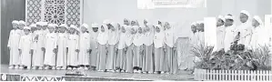  ??  ?? PERSEMBAHA­N lagu nasyid oleh kumpulan Seri Al Tahfiz Al Ilmi Keningau.