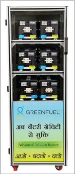  ??  ?? GreenFuel’s Advanced lithium battery.